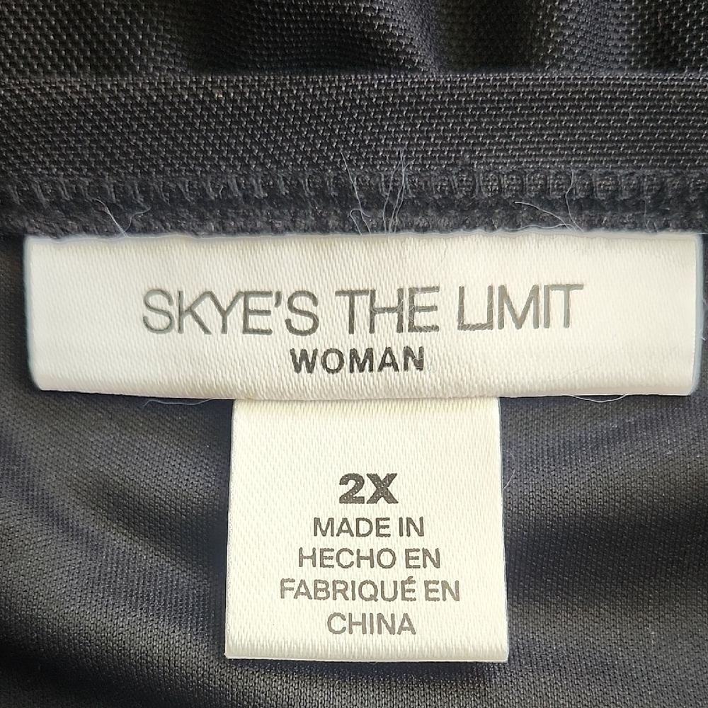 Skyes The Limit Black Floral Sheer Tunic Dress 2X Boho Layered Lined - Picture 9 of 10